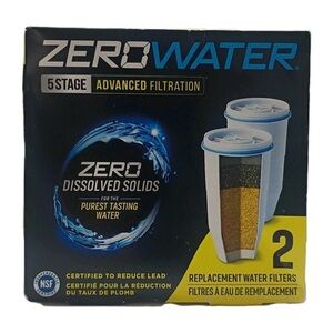 Zero Water 5 Stage Advanced Filtration 2 Pack Replacement Water Filters ZR-017